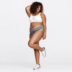 Devant -Kalenji brassiere bretelles croisables maintien fort femme blanc 1