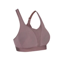 Kalenji Brassière Bretelles Croisables Maintien Fort Femme - Taupe