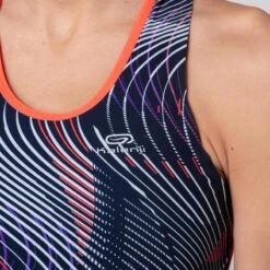 Kalenji BRASSIERE D'ATHLETISME FEMME BLEUE ET ORANGE -Kalenji brassiere dathletisme femme bleue et orange 5