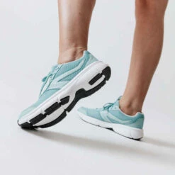 CHAUSSURES DE RUNNING FEMME KALENJI RUN CUSHION BLEU -Kalenji chaussures jogging cushion noir corail femme 7