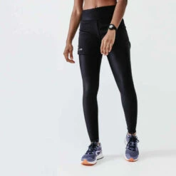 Kalenji Short Running Legging Intégré Femme - Dry + Noir