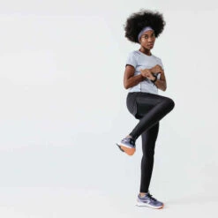 Kalenji Short Running Legging Intégré Femme - Dry + Noir -Kalenji collant short 2 en 1 running run dry noir femme 3