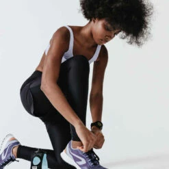 Kalenji Short Running Legging Intégré Femme - Dry + Noir -Kalenji collant short 2 en 1 running run dry noir femme 8