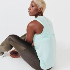 Kalenji Débardeur Respirant Running Femme - Dry Vert Clair -Kalenji debardeur respirant running femme dry vert clair 4