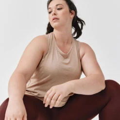 Kalenji Débardeur Respirant Running Femme - Soft Beige -Kalenji debardeur respirant running femme soft beige 3