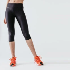Kalenji Legging Court Running Femme - KIPRUN Run 100 Noir