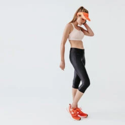 Kalenji Legging Court Running Femme - KIPRUN Run 100 Noir -Kalenji legging court running femme kiprun run 100 noir 3