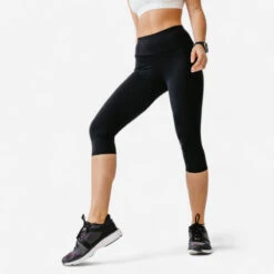 Kalenji Legging Court Running Femme - Support Noir