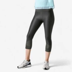 Kalenji Legging Court Running Respirant Femme - Dry+ Feel Kaki -Kalenji legging court running respirant femme dry feel kaki 13