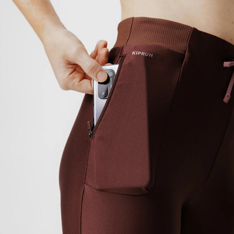 Legging court running respirant femme - Run Dry 500 marron Kalenji Legging Court Running Respirant Femme - Run Dry 500 Marron -Kalenji legging court running respirant femme run dry 500 marron 3