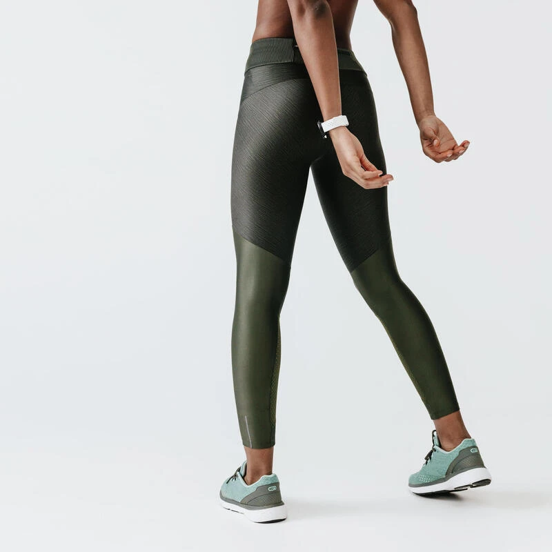 Legging long running respirant femme - Dry+ Feel kaki Kalenji Legging Long Running Respirant Femme - Dry+ Feel Kaki -Kalenji legging long running respirant femme dry feel kaki 1
