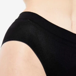 Kalenji Lot De 3 Culottes Sans Coutures Femme - Noir, Quartz Et Gris Sauge -Kalenji lot de 3 culottes sans coutures femme noir quartz et gris sauge 4