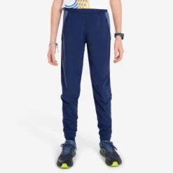 Kalenji Pantalon De Running Avec Zip Enfant - KIPRUN DRY+ Marine Denim Bleu