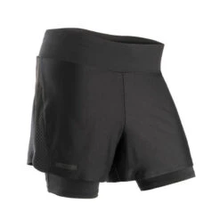 Kalenji Short 2 En 1 Running Cuissard Integré Femme - Dry Noir -Kalenji short 2 en 1 running cuissard integre femme dry noir 4