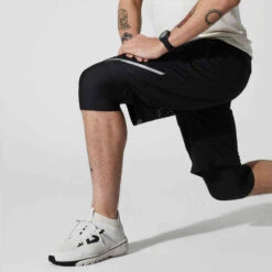 SHORT LONG 2 EN 1 DE RUNNING HOMME RESPIRANT KALENJI DRY + BREATH NOIR -Kalenji short long 2 en 1 de running homme respirant kalenji dry breath noir 3