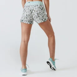 Kalenji Short Printé Running Femme - Dry Vert -Kalenji short printe running femme dry vert 2