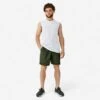 Kalenji Short Running Respirant 2 En 1 Homme - Dry 550 Khaki -Kalenji short running respirant 2 en 1 homme dry 550 khaki