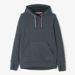 Kalenji Sweat à Capuche Running Chaud Femme - Hood 500 Gris Foncé -Kalenji sweat a capuche running chaud femme hood 500 gris fonce 6