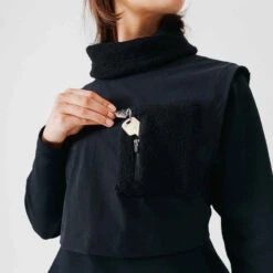 Kalenji Sweat Running Chaud Long Femme - Warm+ Long Noir -Kalenji sweat chaud long femme de running noir 7