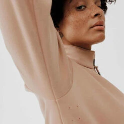 Kalenji Sweat Running Chaud Col Zip Femme - Warm + Beige 5 Kalenji Sweat Running Chaud Col Zip Femme - Warm + Beige -Kalenji sweat de running chaud col zip femme rose 3