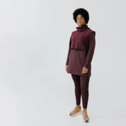 Kalenji Sweat Running Chaud Long Femme - Warm+ Long Marron -Kalenji sweat running chaud long femme warm long marron 2