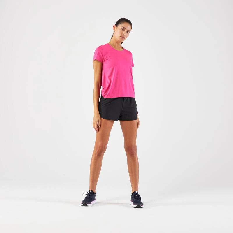 T-shirt de Running respirant Femme - KIPRUN Run 100 bleu fuchsia Kalenji T-shirt De Running Respirant Femme - KIPRUN Run 100 Bleu Fuchsia -Kalenji t shirt de running respirant femme kiprun run 100 bleu fuchsia 1