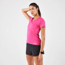 Kalenji T-shirt De Running Respirant Femme - KIPRUN Run 100 Bleu Fuchsia 7 Kalenji T-shirt De Running Respirant Femme - KIPRUN Run 100 Bleu Fuchsia -Kalenji t shirt de running respirant femme kiprun run 100 bleu fuchsia 5