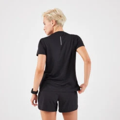 Kalenji T-shirt De Running Respirant Femme - KIPRUN Run 100 Noir -Kalenji t shirt de running respirant femme kiprun run 100 noir 3
