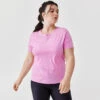Kalenji T-shirt Respirant Running Femme - Dry+ Breath Rose -Kalenji t shirt respirant running femme dry breath rose