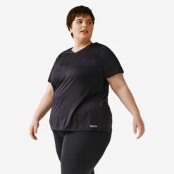 Kalenji T-shirt Respirant Running Femme (grande Taille) - Dry Noir