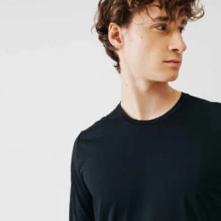 Kalenji Men's Running Breathable Long-Sleeved T-shirt Sun Protect - Black 5 Kalenji Men's Running Breathable Long-Sleeved T-shirt Sun Protect - Black -Kalenji t shirt running anti uv homme blanc 3