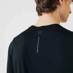 Kalenji Men's Running Breathable Long-Sleeved T-shirt Sun Protect - Black 6 Kalenji Men's Running Breathable Long-Sleeved T-shirt Sun Protect - Black -Kalenji t shirt running anti uv homme blanc 4