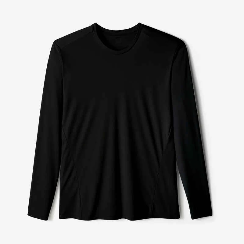 Men's Running Breathable Long-Sleeved T-shirt Sun Protect - black Kalenji Men's Running Breathable Long-Sleeved T-shirt Sun Protect - Black -Kalenji t shirt running anti uv homme blanc 7