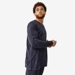 Kalenji T-shirt Running Manches Longues Respirant Homme - Dry+ Noir