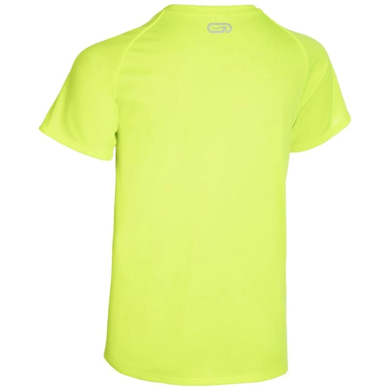 Tee shirt enfant Athlétisme club personnalisable jaune fluo Kalenji Tee Shirt Enfant Athlétisme Club Personnalisable Jaune Fluo -Kalenji tee shirt enfant athletisme club personnalisable jaune fluo 1