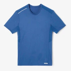 Kalenji T-shirt Running Respirant Homme - Dry+ Bleu Foncé -Kalenji tee shirt running run dry blanc casse homme 5