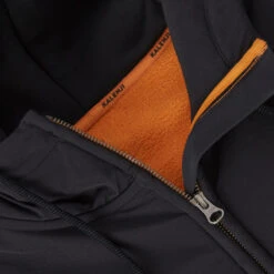 VESTE A CAPUCHE DE RUNNING HOMME KALENJI WARM + MARRON OCRE -Kalenji veste a capuche de running homme kalenji warm marron ocre 3