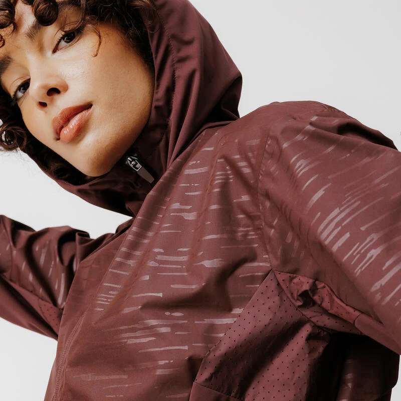 Veste à capuche running déperlante femme - Rain marron Kalenji Veste à Capuche Running Déperlante Femme - Rain Marron -Kalenji veste a capuche running deperlante femme rain marron 2