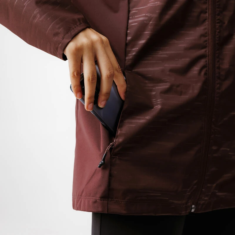 Veste à capuche running déperlante femme - Rain marron Kalenji Veste à Capuche Running Déperlante Femme - Rain Marron -Kalenji veste a capuche running deperlante femme rain marron 4