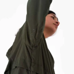 Kalenji Veste Running Coupe Vent Femme - Wind Breath Kaki -Kalenji veste coupe vent femme de running kaki 6