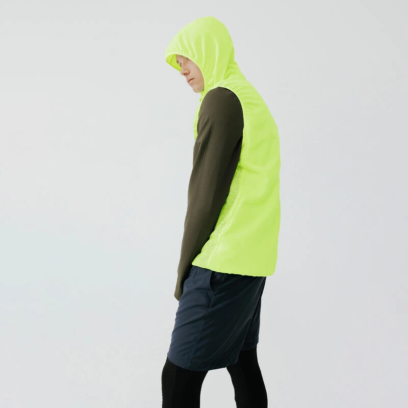 VESTE COUPE VENT SANS MANCHES DE RUNNING HOMME KALENJI RUN WIND JAUNE FLUO VESTE COUPE VENT SANS MANCHES DE RUNNING HOMME KALENJI RUN WIND JAUNE FLUO -Kalenji veste coupe vent sans manches de running homme kalenji run wind jaune fluo 1