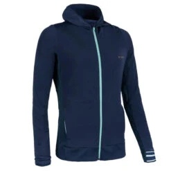 Kalenji VESTE D'ATHLÉTISME FEMME WARM BLEUE MARINE & BLEU CIEL