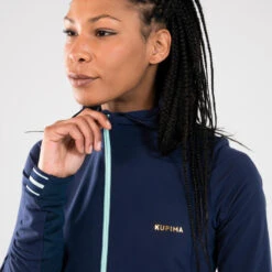 Kalenji VESTE D'ATHLÉTISME FEMME WARM BLEUE MARINE & BLEU CIEL -Kalenji veste dathletisme femme warm bleue marine and bleu ciel 6