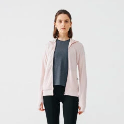 Kalenji Veste Running à Capuche Femme - Warm Rose